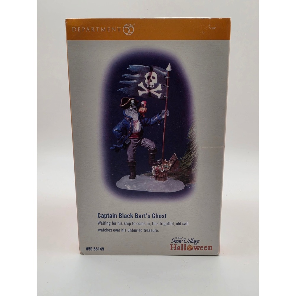 Dept 56 Snow Village Halloween Captain Black Bart's Ghost Pirate 56.55149 Boxed
